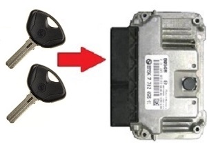 BMW 2x chip key programming → ECU unit BMW 2x chip key programming → ECU unit