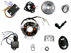 BSA B25 B40 C15, Matchless 350, Royal Enfield 350 Bullet - Digital Ignition + Lighting Alternator Kit - STK-100D-DC BSA B25 B40 C15, Matchless 350, Royal Enfield 350 Bullet - Digital Ignition + Lighting Alternator Kit - STK-100D-DC