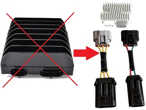 Harley Davidson OEM 74700042 - FH012AA FH015AA FH020AA SH847 SH775AA extension cable 8 cm for CARR5925