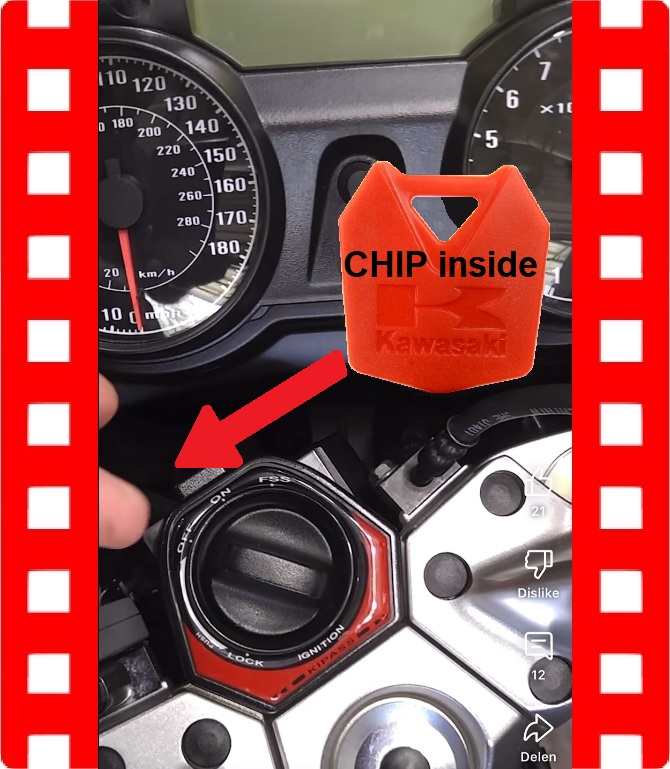 Kawasaki GTR1400 ZG1400 concours FOB chip key lost solution
