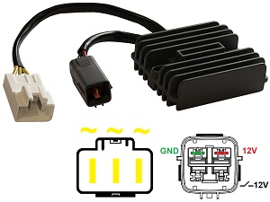 CARR551-ZX6R Ninja ZX6R ZX-6R ZX600P 2007 2008 MOSFET Voltage regulator rectifier (FH016-AA, FH016AA, 21066-0025, 210660025) CARR551-ZX6R Ninja ZX6R ZX-6R ZX600P 2007 2008 MOSFET Voltage regulator rectifier (FH016-AA, FH016AA, 21066-0025, 210660025)