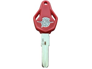 MV Agusta blanco chip key diamond shape (red) laser-cut key